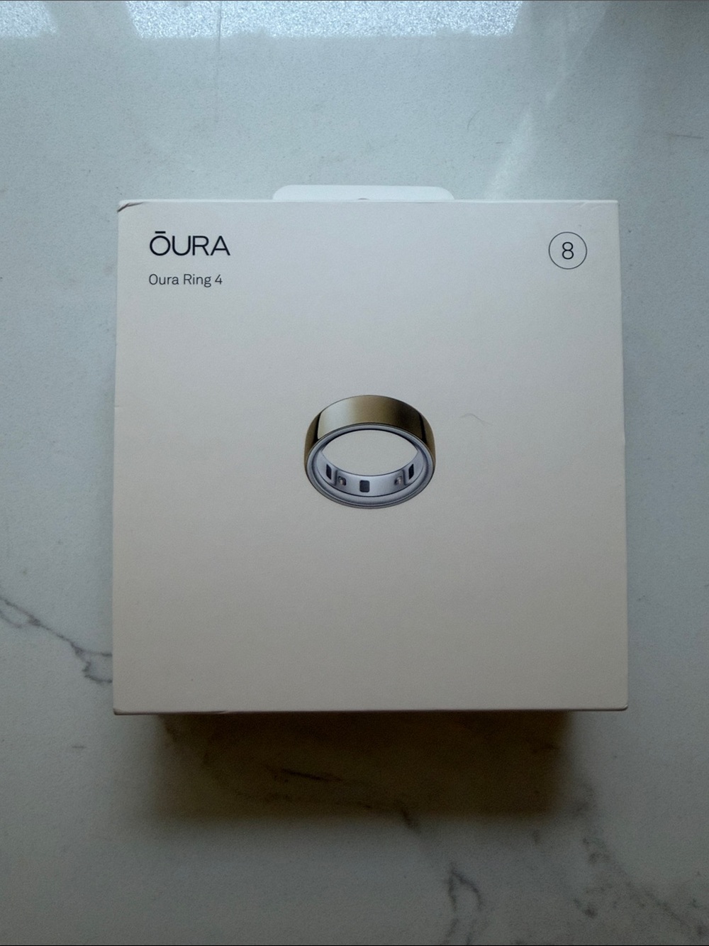 Oura Ring 4 Gold Size 8 NEW IN BOX
